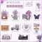 23-piece “Hello Spring” tiered tray décor set featuring purple butterflies, lavender flowers, and gnome-themed wooden signs—perfect for farmhouse kitchen tables, rustic home décor, and spring holiday displays.
